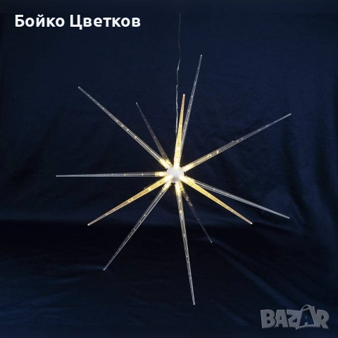 Коледна 3D Led звезда с мигащ ефект с 8 режима на работа!, снимка 3 - Декорация за дома - 48406240