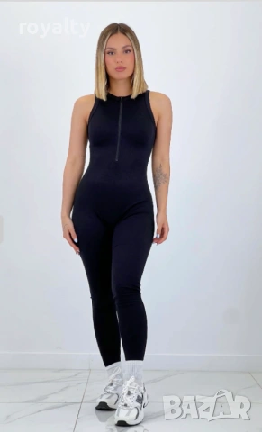 Нов Черен Спортен Дамски Комплект 