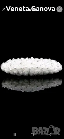 Бяла  вечерна чантичка с перли, снимка 6 - Чанти - 49978641