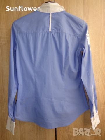 Дамска вталена синя риза La Martina, размер S, снимка 5 - Ризи - 52090593