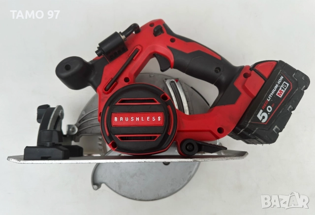 Milwaukee M18 BLCS66 - Акумулаторен безчетков циркуляр 2x18V 5.0Ah, снимка 4 - Триони и циркуляри - 52979459