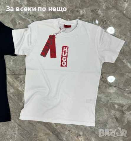 Hugo Boss Мъжка Бяла Тениска👕Мъжка Блуза С Къс Ръкав В Бял Цвят Код Mens P.272