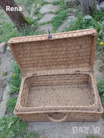 Антики  Плетен куфар от миналия век/уникат/, снимка 6 - Антикварни и старинни предмети - 49993951