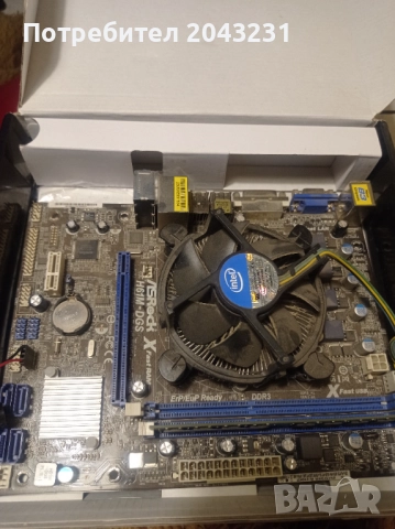 Дънна платка ASRock H61M-DGS 4Gb RAM, снимка 2 - Дънни платки - 51973934