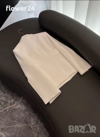 Бяло сако, размер S-M, снимка 3 - Сака - 53305038