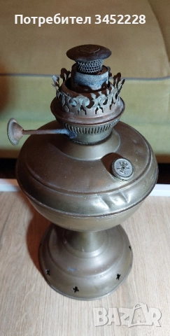 лампа газена месинг , снимка 2 - Антикварни и старинни предмети - 52324891