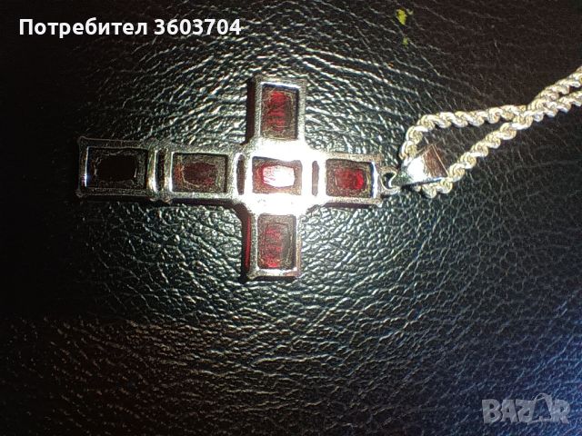 сребърен кръст със синджир, снимка 4 - Колиета, медальони, синджири - 45220796
