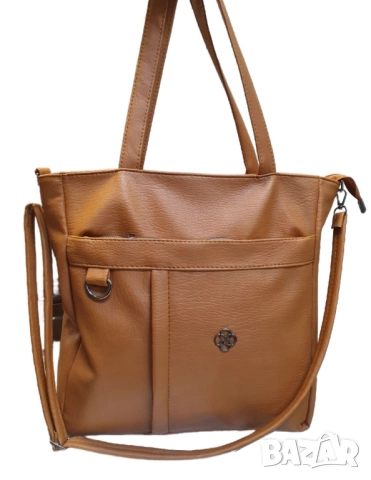 Шикозна дамска чанта от естествена кожа, снимка 4 - Чанти - 52131086