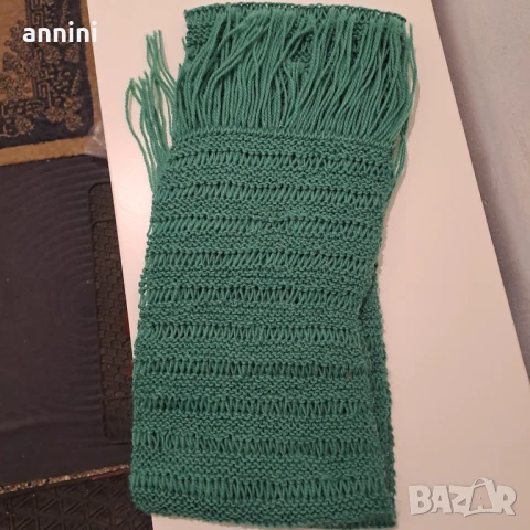 дамски шал плетен  ДЪЛЖИНА 1.33 СМ, снимка 9 - Шалове - 47298842