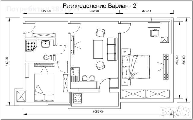 Апартамент [или офис] на площадa, 1-ви етаж, снимка 6 - Апартаменти - 52743878