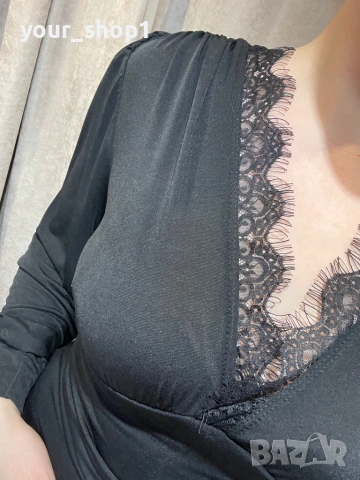 Елегантна блуза с дантела , снимка 2 - Блузи с дълъг ръкав и пуловери - 53284489