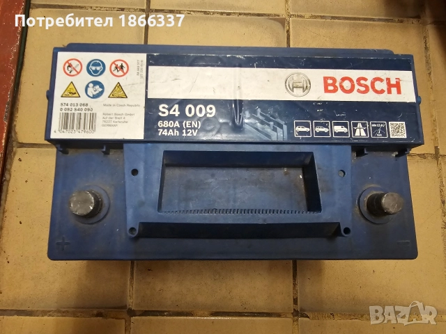 Акумулатор Bosch S4 74Ah 680A, снимка 5 - Части - 52716729