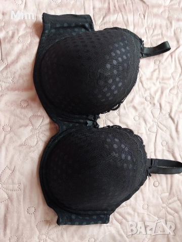 C&A 95 E Черен сутиен на точки за едра дама , снимка 9 - Бельо - 53921569