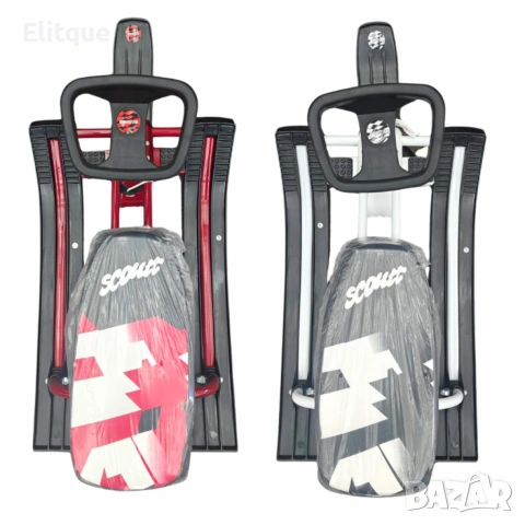 Зимна шейна с кормило, предни и задни ски и метална спирачка Mustang, снимка 8 - Зимни спортове - 53033139