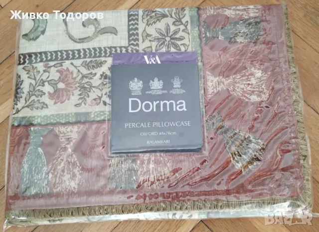 Калъфки за възгравници от памучен перкал, Каламкари ,V&A Dorma , Англия, снимка 2 - Спално бельо - 50112339
