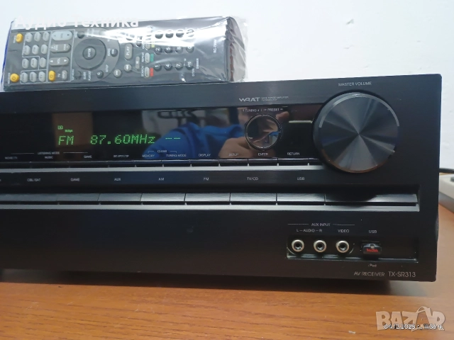 ONKYO TX-SR313. Перфектен! Чисто ново дистанционно. Изпращам видео. , снимка 4 - Ресийвъри, усилватели, смесителни пултове - 52598809