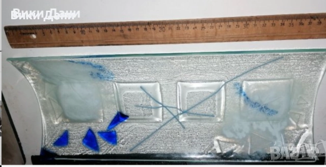 Стъклени споени Витраж Морано вази Свещници , снимка 15 - Колекции - 31481168