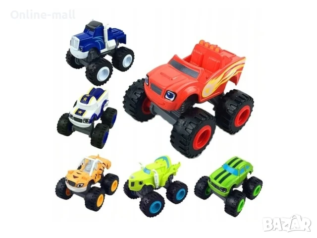 Голям комплект 6 броя колички Пламъчко и машините, снимка 2 - Коли, камиони, мотори, писти - 50471154