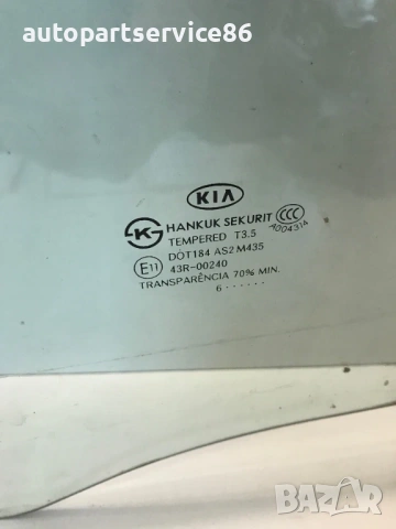 Задно ляво стъкло на врата за KIA Carens 2008, 43R-00240, снимка 2 - Части - 53467896