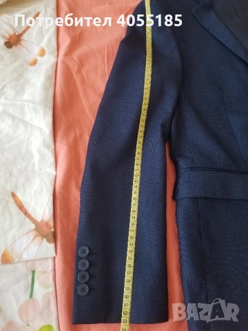 Официален тъмно син мъжки костюм, снимка 15 - Костюми - 51053494