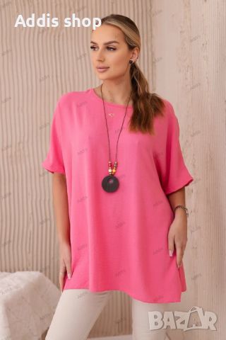 Голяма дамска блуза с висулка, 4цвята , снимка 6 - Тениски - 45998477
