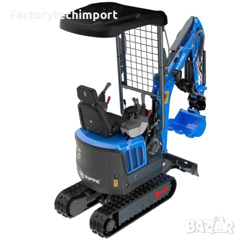 Мини багер RIPPA R13 PRO – KUBOTA (3 цилиндъра)– 1.2 т | 120° завъртане на стрелата, снимка 15 - Индустриална техника - 52720274