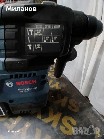 Професионален акумулаторен перфоротор Bosch GBH 185-li solo, снимка 6 - Други инструменти - 53311141