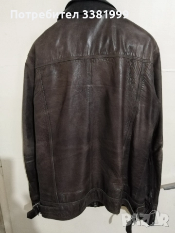 мъжко яке естествена кожа и елегантно мъжко палто Superdri, и двете без забележки размер М