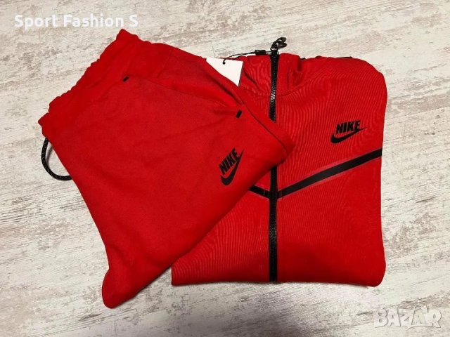 Мъжки екип Nike Tech Fleece Red, снимка 3 - Спортни дрехи, екипи - 49703927