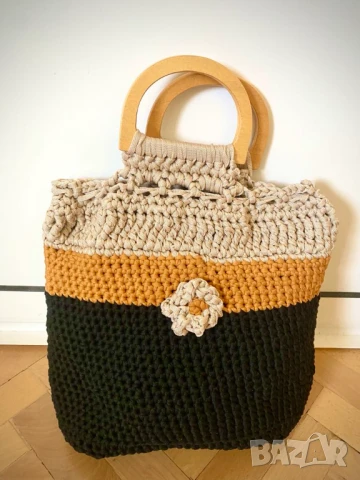Прекрасни плетени чанти, снимка 4 - Чанти - 51023675