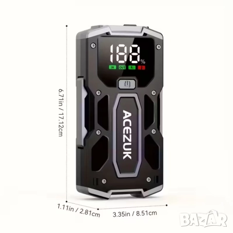 Jump Starter (бичѐ) - 12V/7000А бустер за подаване на ток и Power Bank , снимка 6 - Аксесоари и консумативи - 51944626