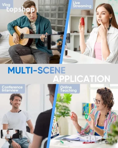 НОВИ ТЕСТВАНИ Безжичени микрофони Lavalier за iPhone / Android телефон / лаптоп, Plug-Play с щипка.., снимка 7 - Микрофони - 50577148