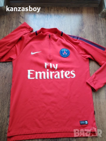 Nike Paris Saint-Germain 17/18 Dri-FIT - страхотна мъжка блуза M, снимка 6 - Спортни дрехи, екипи - 53669705