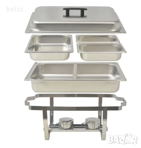 Комплект съдове за бен мари,Valgus 9L, Chafing Dish Бюфет Chafer Set , снимка 7 - Обзавеждане на кухня - 45218313