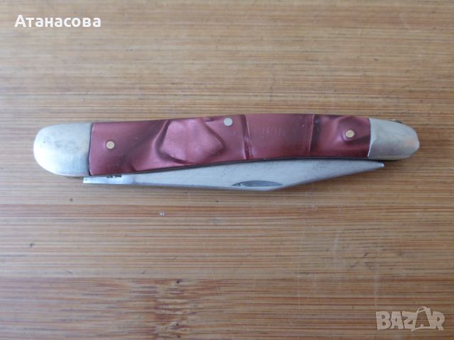 Джобно ножче с 2 остриета розово Буковец, снимка 7 - Антикварни и старинни предмети - 45307188