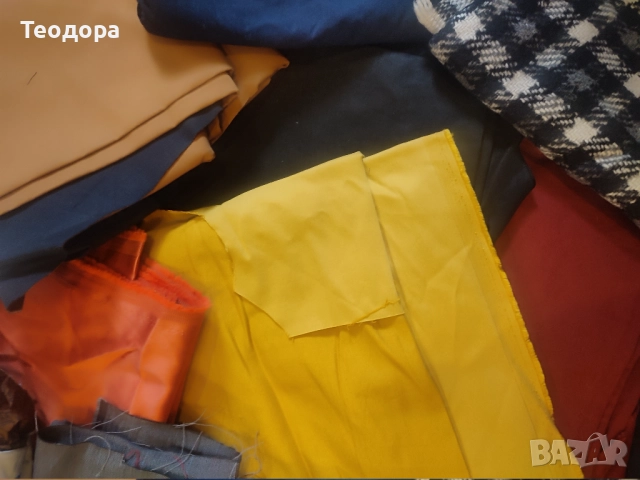 Кашон с разнообразни остатъчни платове до 4 метра, снимка 2 - Платове и дамаски - 52435602