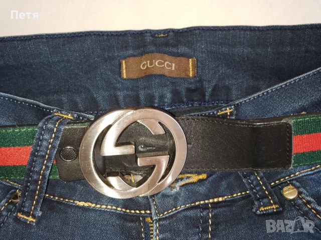 Дамски дънки и колан на GUCCI, снимка 10 - Дънки - 45684242