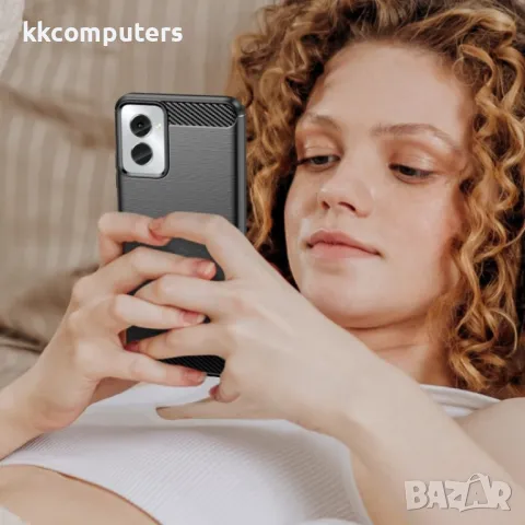 Motorola Moto G Power 2024 Удароустойчив Carbon Fiber Калъф и Протектор, снимка 9 - Калъфи, кейсове - 49989226