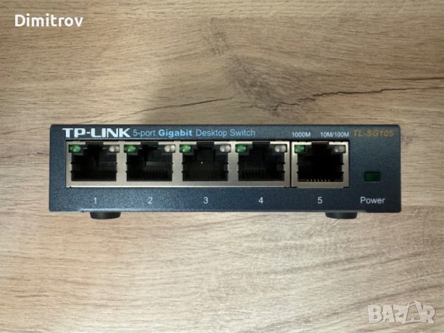 Tp-Link Switch 5-port Gigabit TL-SG105 /tplink гигабит 5-портов суич, снимка 2 - Суичове - 46693494