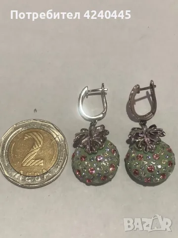 Висящи сребърни обеци, снимка 3 - Обеци - 50391805
