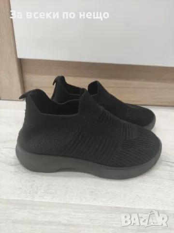 Детски Черни Маратонки От Плат Тип Чорап 31 номер, снимка 4 - Детски маратонки - 50127863