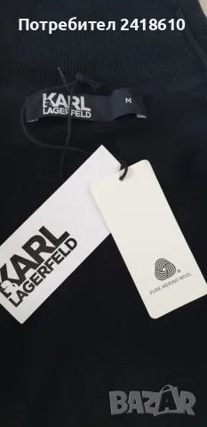 Karl Lagerfeld Merino / Wool /  Mens Size M НОВО! ОРИГИНАЛ! Мъжки Пуловер Поло!, снимка 11 - Пуловери - 48055668