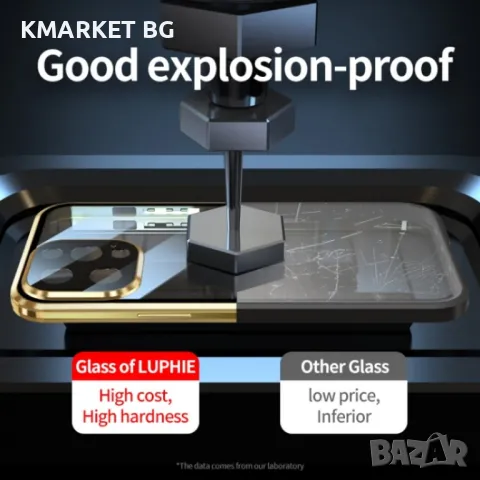 Apple iPhone 13 Pro Max Удароустойчив Калъф Metal Frame с Магнит 360 Градуса Защита и Протектор, снимка 8 - Калъфи, кейсове - 48187113