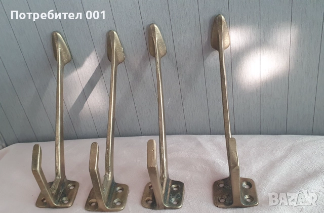 4 бр стари закачалки от бронз, снимка 2 - Антикварни и старинни предмети - 52957365