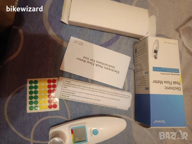 Преносим цифров пиков дебитметър PEF FEV1 НОВ, снимка 3 - Друга електроника - 51980885