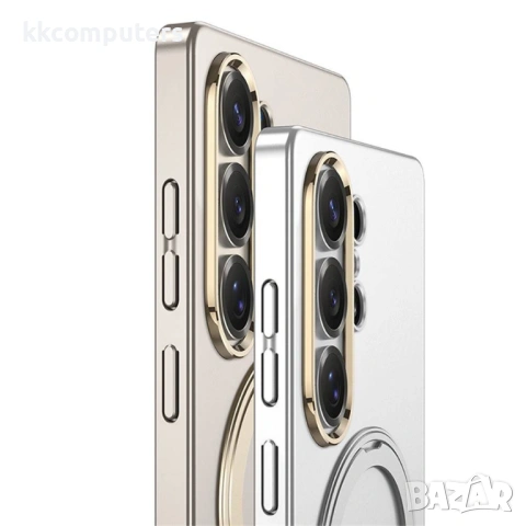 Магнитен Калъф GKK за Samsung Galaxy S26 Ultra - Тънък PC гръб, Метална въртяща се стойка, Шокоустой, снимка 9 - Калъфи, кейсове - 53681079