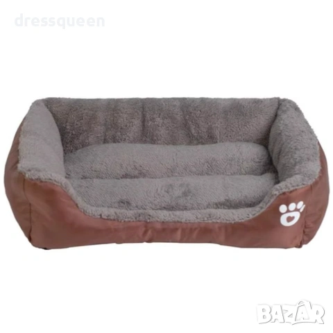 4727 Луксозно водоустойчиво легло за кучета и котки – Кафяво, с неплъзгаща основа, снимка 5 - За кучета - 53778824