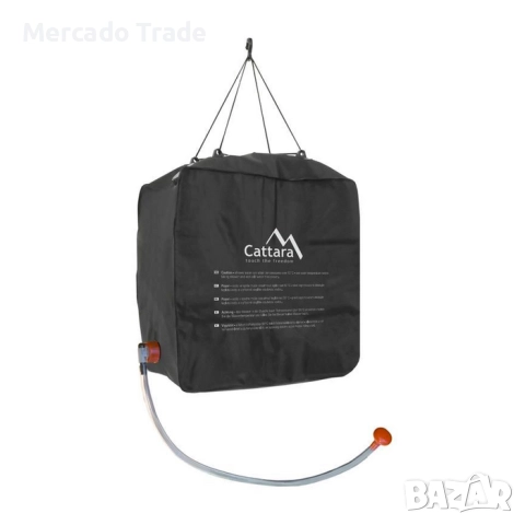 Мобилен соларен душ Mercado Trade, 40л., PVC, Черен, снимка 2 - Къмпинг мебели - 51521581
