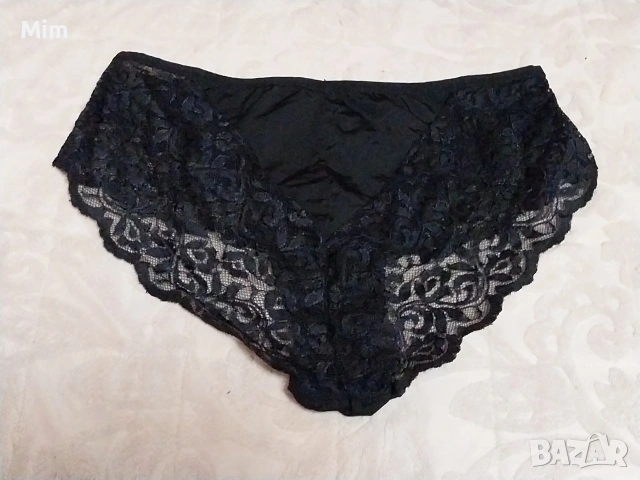 XL Черна дантелена бикина , снимка 3 - Бельо - 53577907