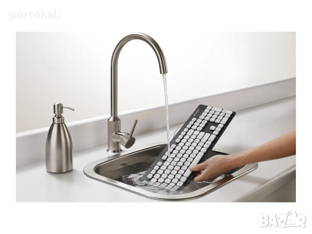 +Гаранция! Миеща се Клавиатура Logitech Washable Keyboard K310, снимка 2 - Клавиатури и мишки - 50984293